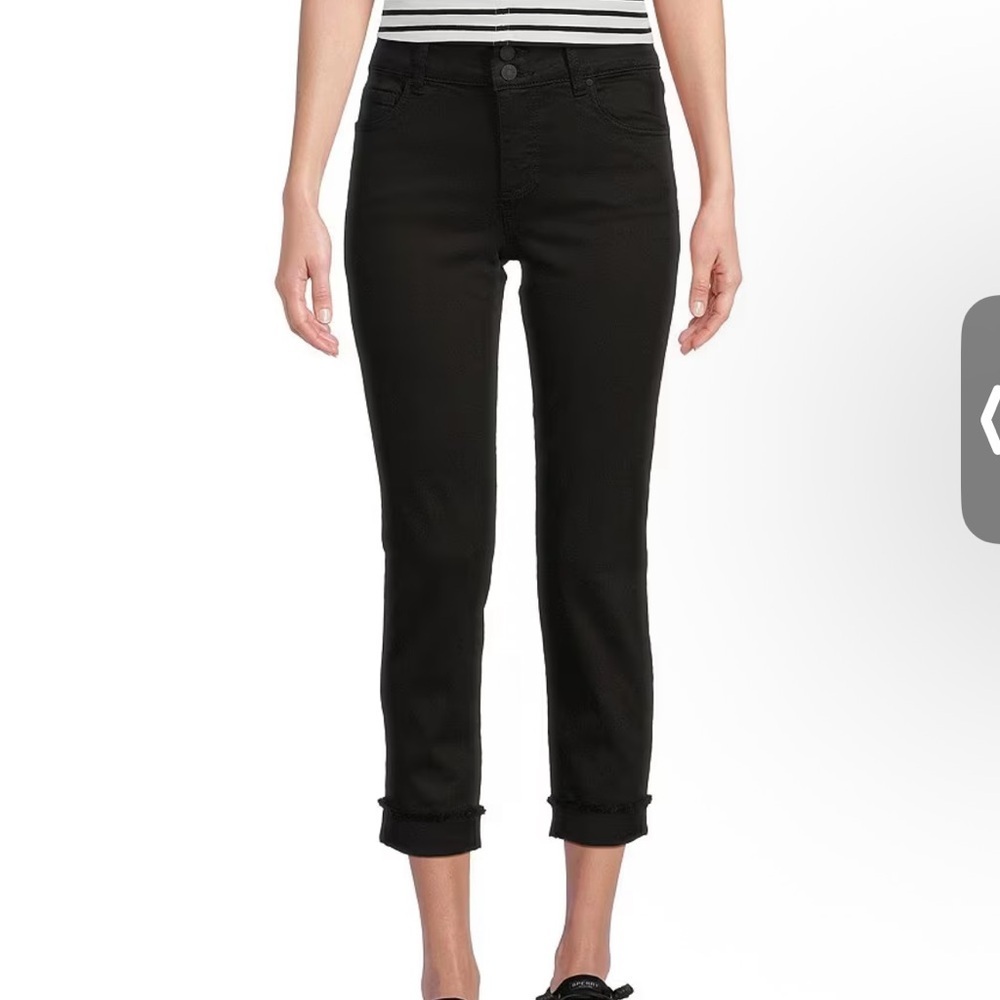Kut From The Kloth Stretchy Crop Jeans-Black-Size 16